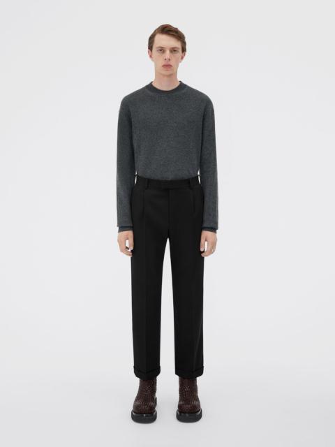 Bottega Veneta stretch grain de poudre cropped straight trousers