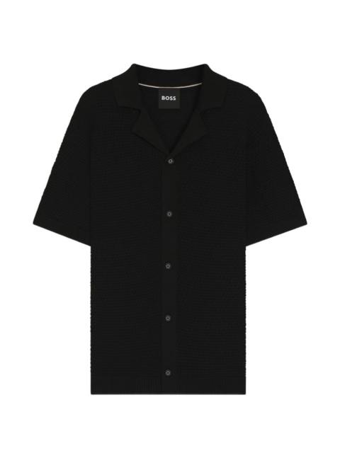 BOSS textured short-sleeve shirt
