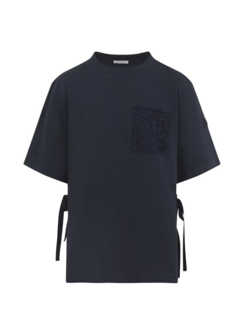 Moncler appliquéd tie-side T-shirt