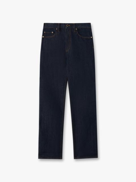 CASABLANCA Indigo Raw Denim Straight Leg Jeans