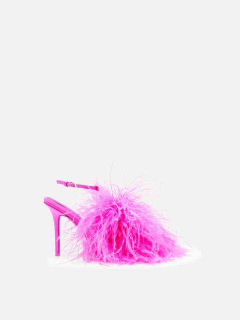 ''SIENNA'' FEATHERS FUCHSIA SANDAL