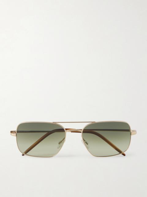 Oliver Peoples Victory II Aviator-Style Gold-Tone Sunglasses