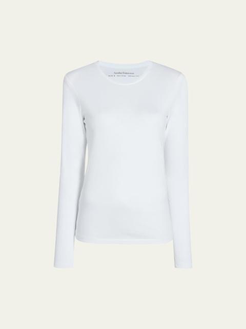 Another Tomorrow Cotton Long Sleeve Tee