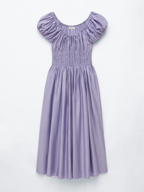 & Other Stories Cotton Smocked Midi Dress
