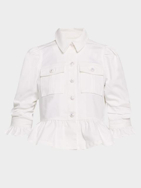 Cinq à Sept Delanie Denim Peplum Jacket