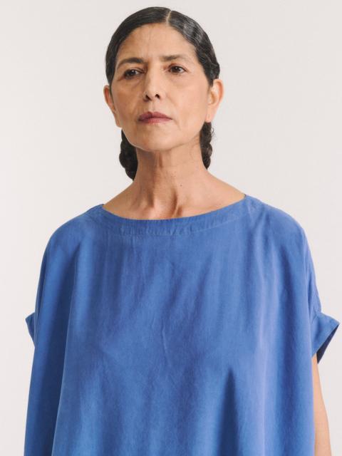 CASEY/CASEY FRANCESCA TOP - SPUN SILK - BLUE