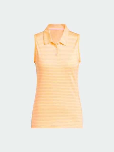 adidas PERFORMANCE STRIPE SLEEVELESS POLO Shirt