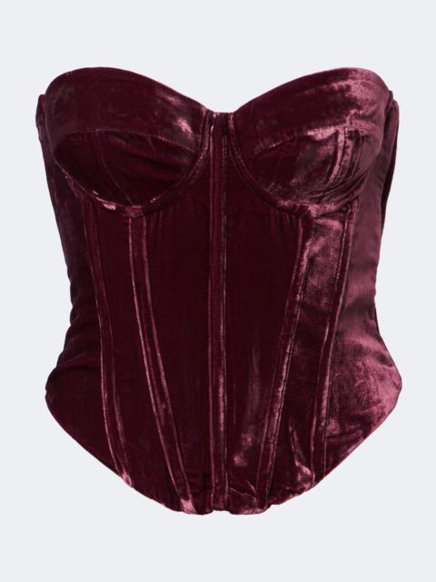 ROTATE Velvet bustier
