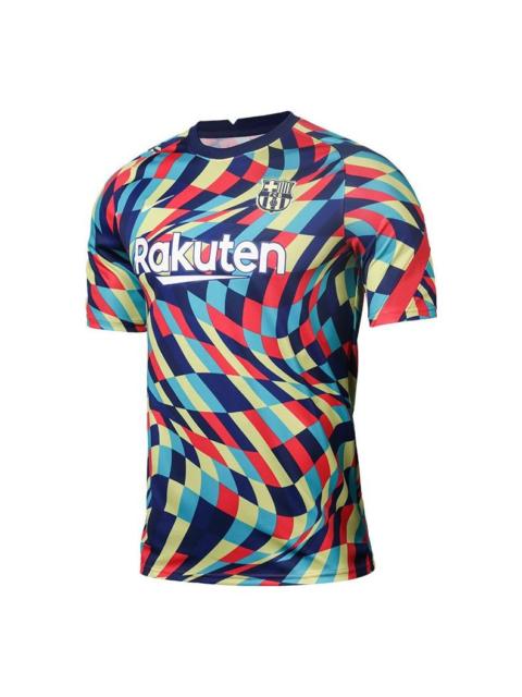 Nike Nike Dri-FIT Barcelona Football Club Embroidered Logo Quick Dry Round Neck Short Sleeve CW7750-492