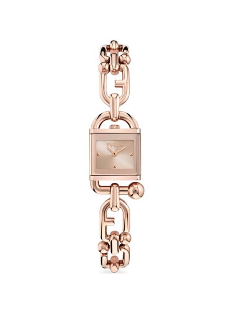 FURLA Mianuvola Square Arch-logo 20mm watch