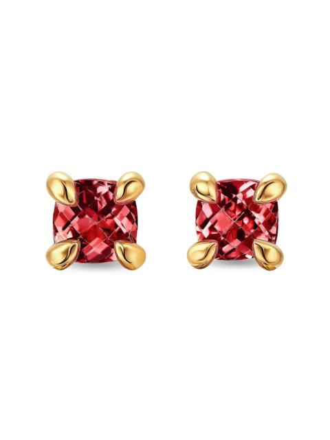 DAVID YURMAN Women's Micro Chatelaine Stud Earrings in 18K Yellow Gold - Garnet
