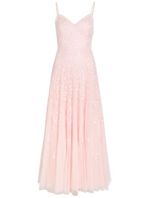 Needle & Thread Needle & Thread Scatter Blossom Floral-embroidered Tulle Gown