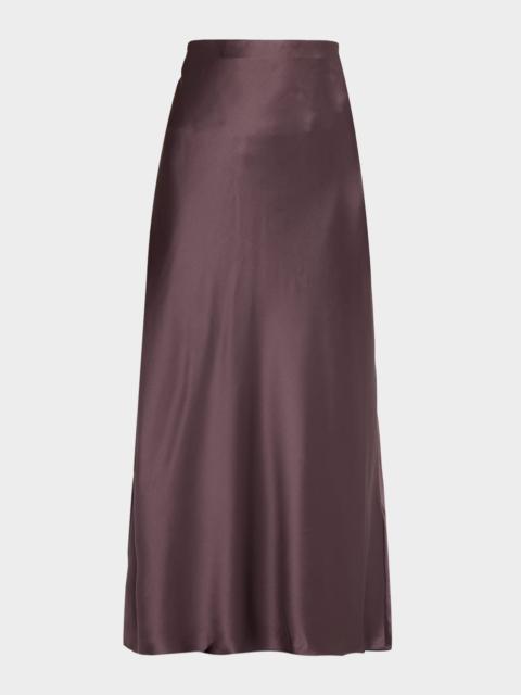REISS Saskia A-Line Satin Maxi Slip Skirt