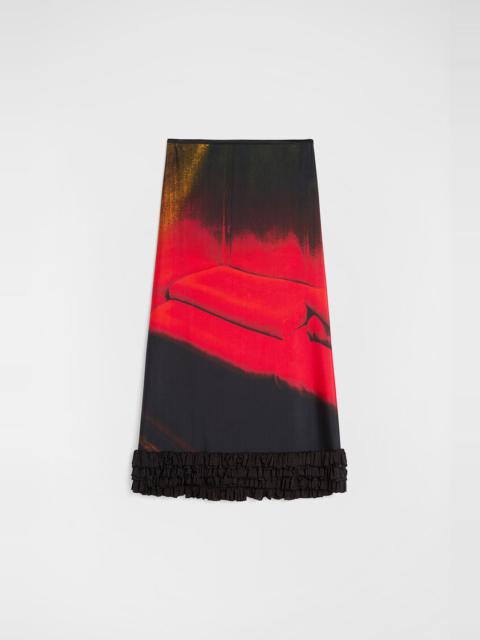 スカート Jil Sander SS25 SKIRT W/ROUCHES (J03MA0231 J20303 976) Jil Sander The SKIRT W/ROUCHES, a striking piece from JIL