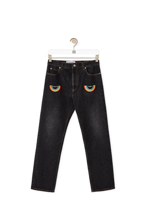 Loewe Rainbow patch trousers in denim