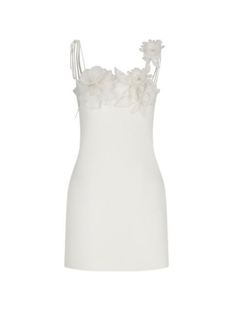 David Koma flower-embroidered mini dress