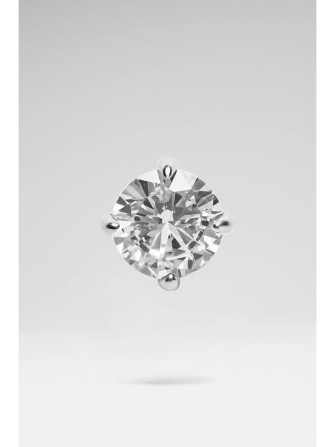 GIGI EARRING STUD WITH WHITE CRYSTAL AND SILVER BASE