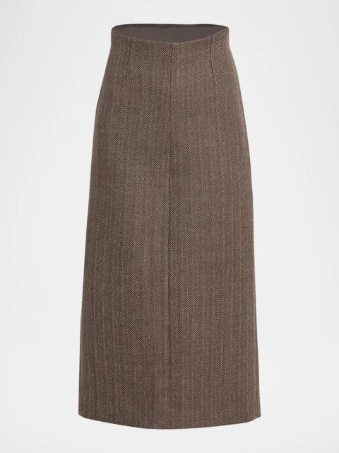 MM6 Maison Margiela Wool Midi Skirt