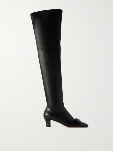 Valentino Bowow 45 Leather Over-the-knee Boots