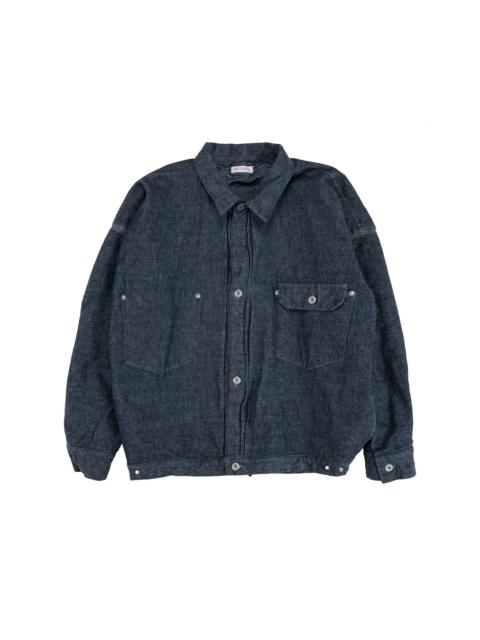 NICENESS Thornhill Raw Denim Tracker Jacket Indigo