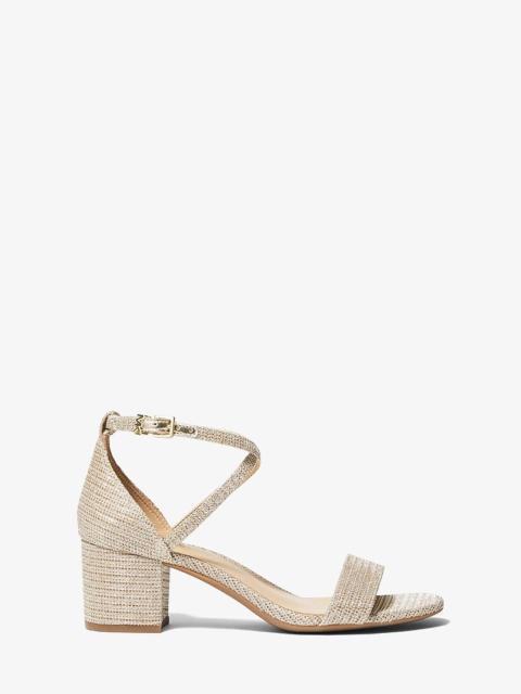 MICHAEL KORS Serena Flex Glitter Chain-Mesh Sandal
