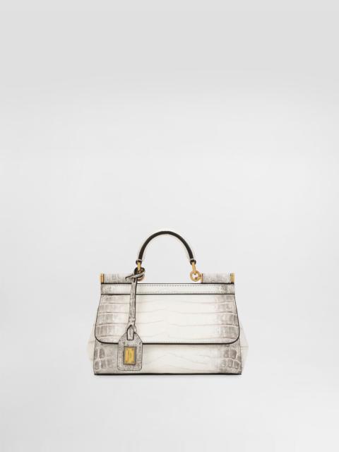 Dolce & Gabbana Elongated Sicily handbag in himalayan crocodile leather