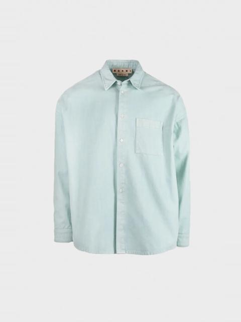 Marni Garment Dyed Flock Denim - Aquamarine