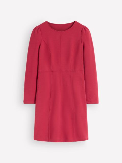 BODEN Marla Seamed Ottoman Dress-Red Earth