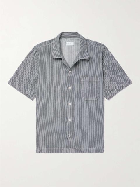 Road Convertible-Collar Hickory Stripe Shirt