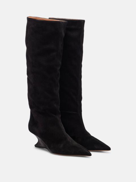 PARIS TEXAS Nina 50 suede knee-high boots