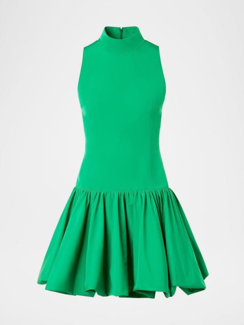 AKRIS Mock-Neck Sleeveless Mini Bubble Dress