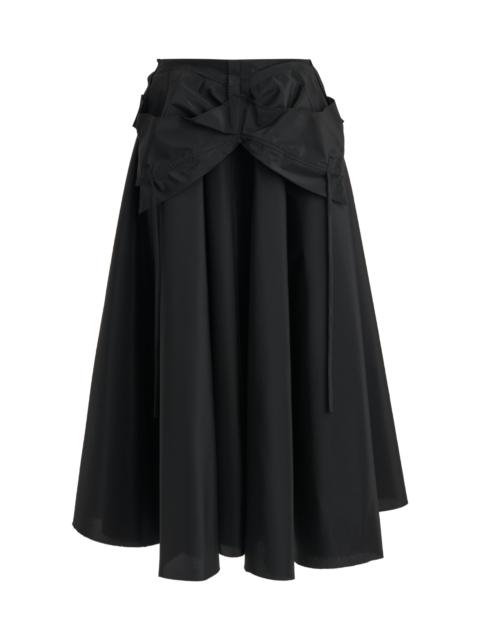 Maison Margiela Deconstructed-Waist Nylon Midi Skirt black