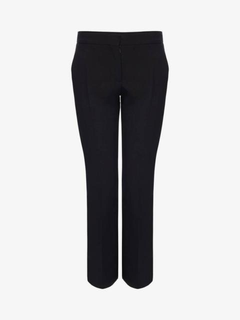 Leaf Crepe Cigarette Trouser in Black