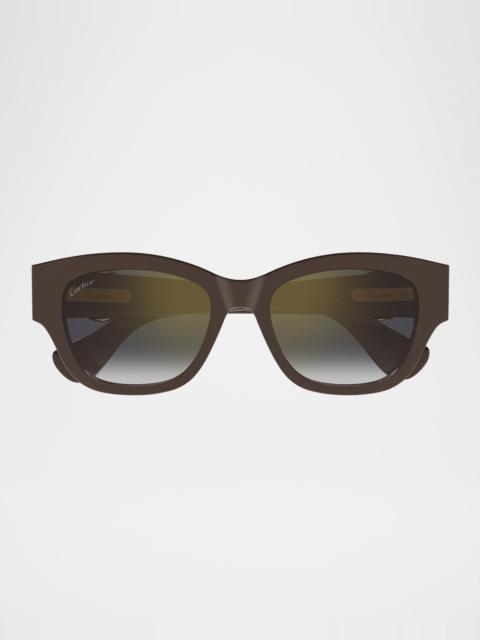 Cartier Acetate Rectangle Sunglasses