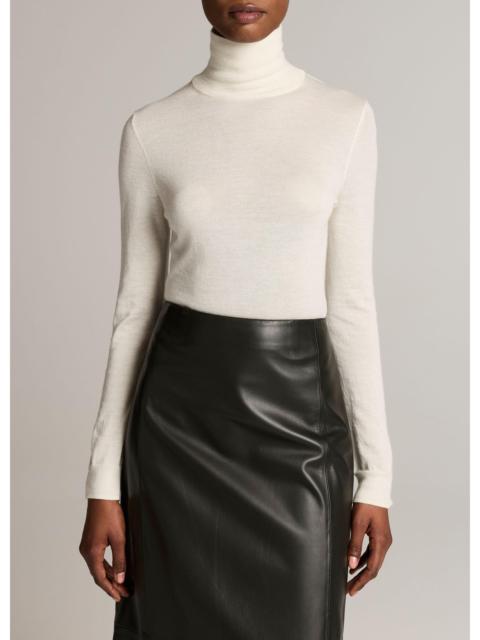 Vince Cashmere-Silk Slim Turtleneck Sweater