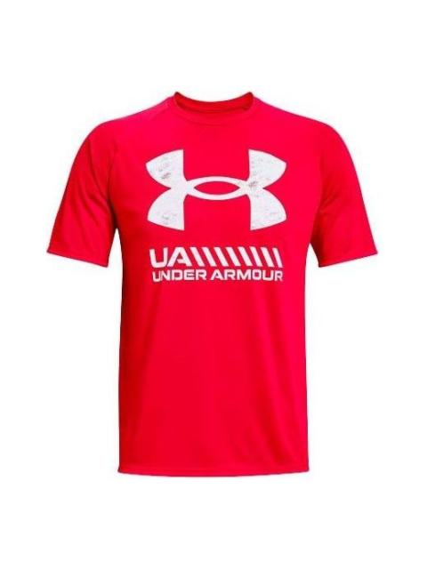 Under Armour Under Armour Velocity Graphic Logo T-shirt 'Red White' 1363065-608