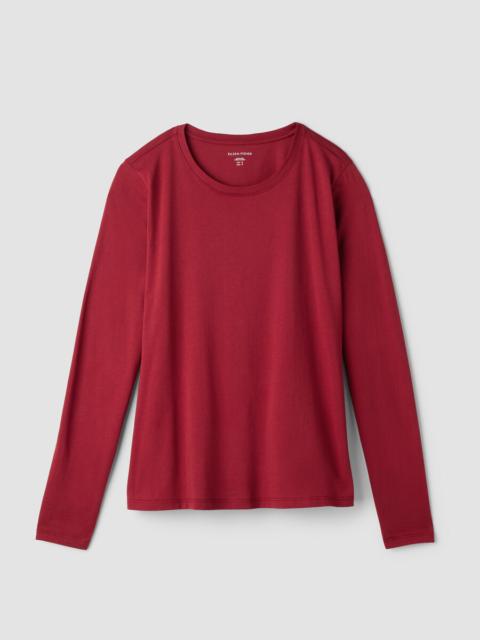 EILEEN FISHER Organic Pima Cotton Jersey Long-Sleeve Tee