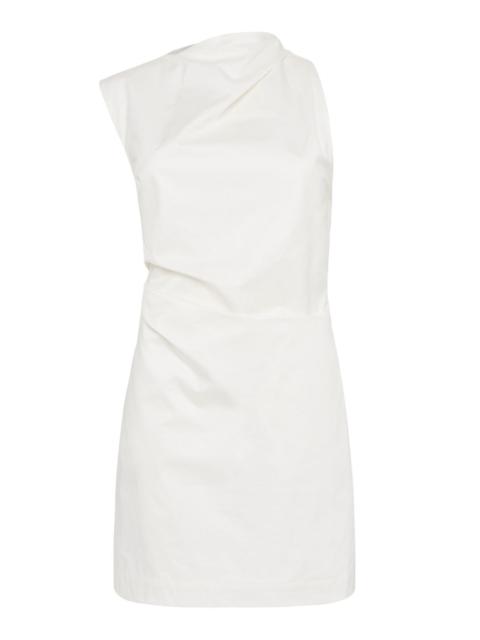 ST. AGNI Asymmetric Cotton Mini Dress white