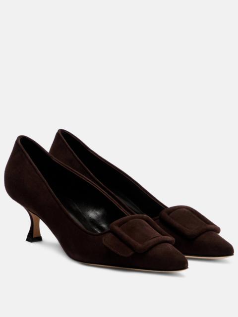 Manolo Blahnik Maysale 50 suede pumps