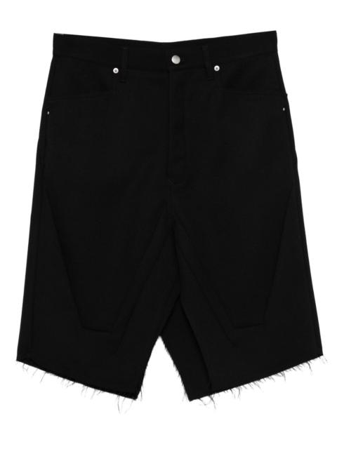 Rick Owens frayed panelled shorts