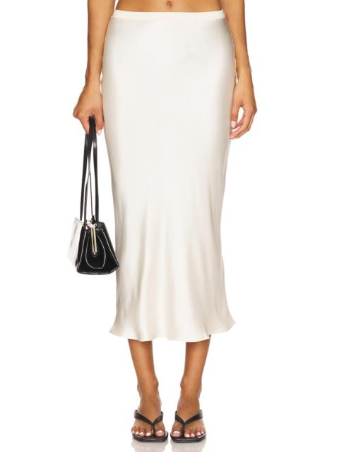 ANINE BING silk high-rise skirt