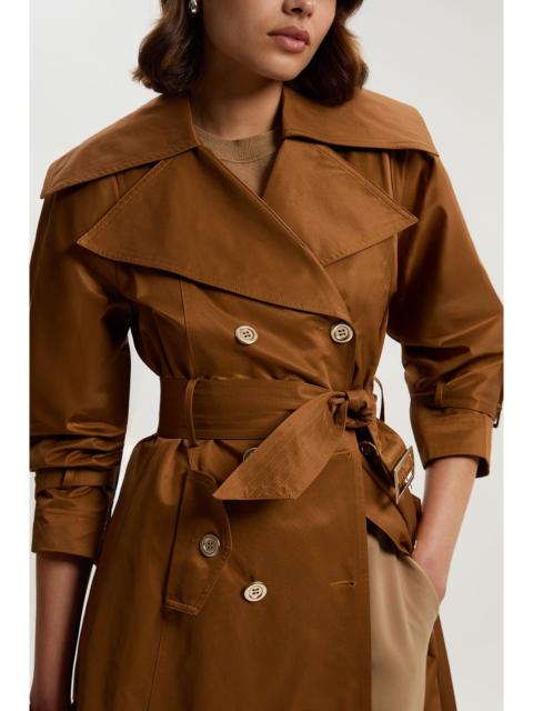 KAREN MILLEN Cotton Sheen Belted Classic Trench Coat