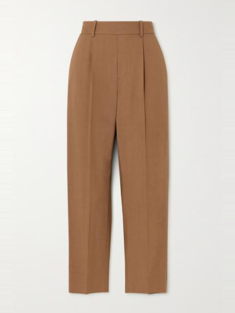 Vince Pleated twill tapered pants