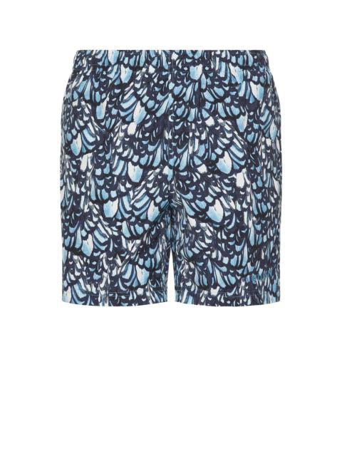 Alexander McQueen Feather Print Swim Short