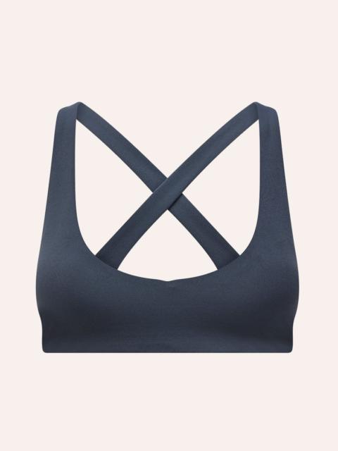 P.E NATION SIGNATURE KEYHOLE SPORTS BRA IN MARINE BLUE
