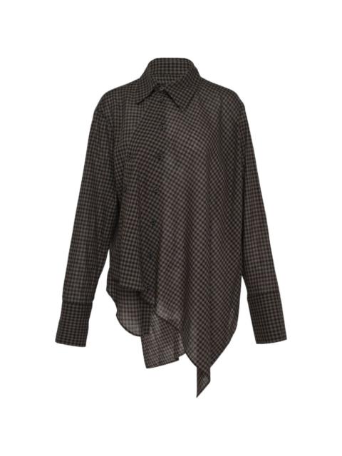 Yohji Yamamoto check-pattern shirt