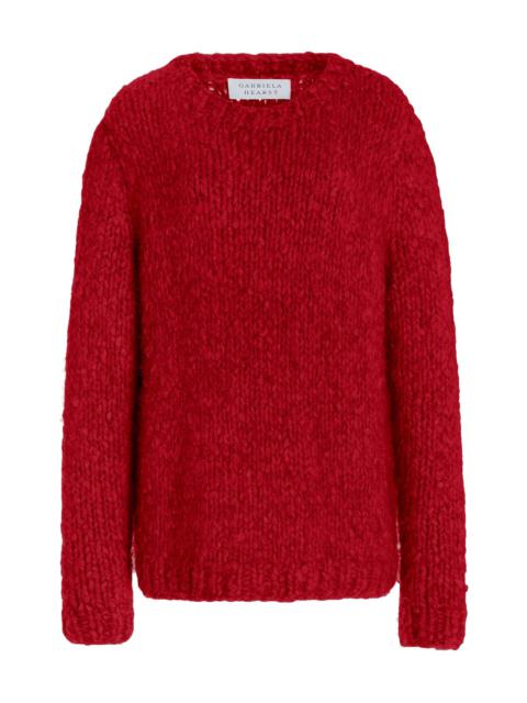 GABRIELA HEARST Lawrence Sweater in Red Welfat Cashmere