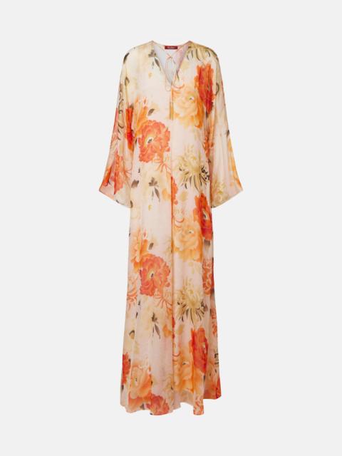 Max Mara Angus floral silk chiffon maxi dress
