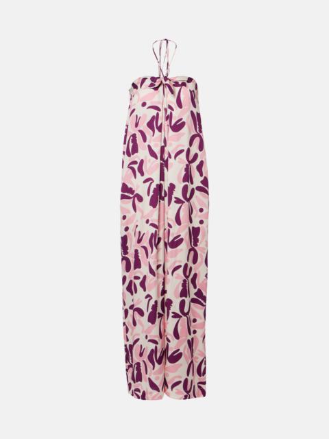 ADRIANA DEGREAS Bold Floral printed maxi dress