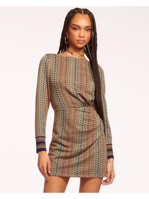 RAMY BROOK Wheller Ruched Long Sleeve Mini Dress